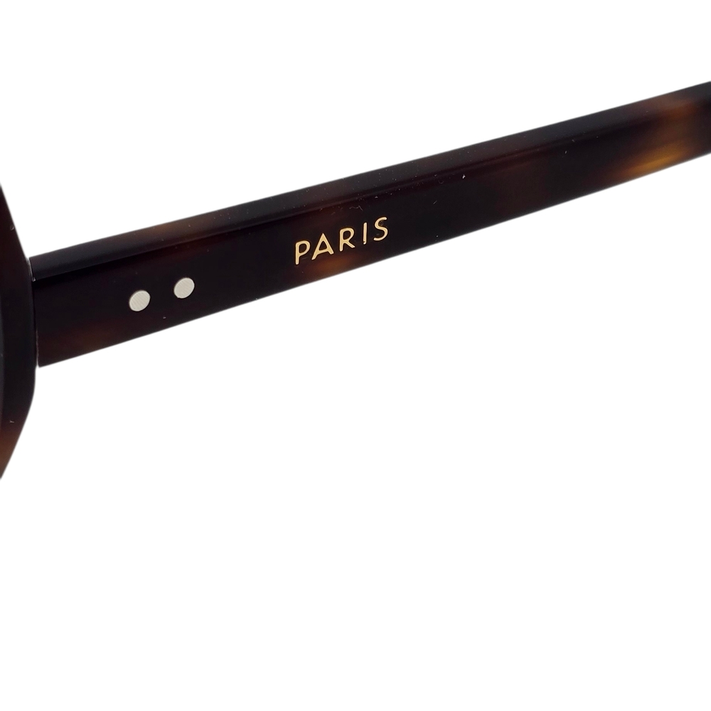 Celine Tortoiseshell Round Sunglasses with Light Green Lenses - Picture 5 of 6